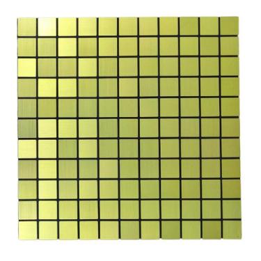 Imagem de Pastilha Aluminio Adesiva Decoração Banheiro Cozinha Gold - NeoBlue