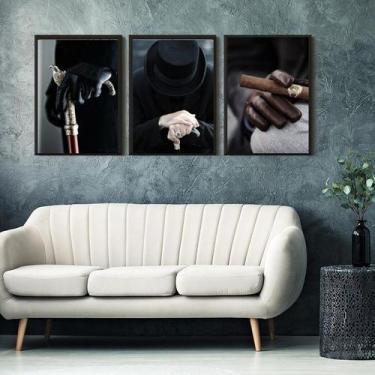 Imagem de Kit 3 Quadros Tranca Rua das Almas 45x34cm - Quadros On-line, Madeira 