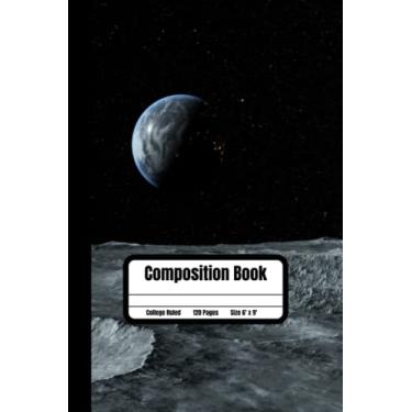 Imagem de Space Planet Composition Notebooks: Journal Notebook Diary with Lined Paper, Kraft Cover Writing Diary Subject Notebooks for Travelers, School and Office, Composition Books, College Ruled Paper