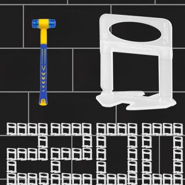 Imagem de Clipes de sistema de nivelamento de azulejos de 1/81.3 cm, 2200 peças, espaçador de nivelamento de azulejos DIY, sistema de nivelamento de azulejos para azulejos de cerâmica e pedra, fácil instalação