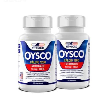 Imagem de Oysco Cálcio 1200 mg + Vit. D3 Vitgold Kit2x 120 comprimidos
