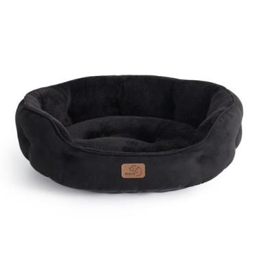 Imagem de Cama Redonda para Pets Bedsure (50cm) - Preta - Para Cães e Gatos Pequ