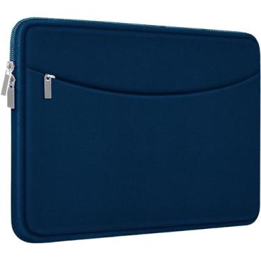 Imagem de Capa protetora para laptop de 15,6 polegadas, à prova de choque, bolsa de transporte com bolso para acessórios, capa de computador portátil compatível com MacBook, HP, Dell, Lenovo, Asus, azul