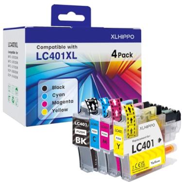 Imagem de Cartuchos de tinta LC401XL para impressoras Brother de substituição para Brother LC401XL LC401 cartuchos de tinta para impressora Brother MFC-J1010DW MFC-J1170DW MFC-J1012DW (preto, ciano, magenta,