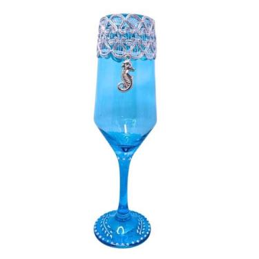 Imagem de Taça Iemanjá Azul Super Luxo Buffet 190ml  Vidro - Nadir