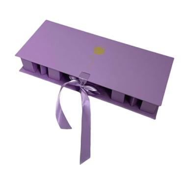 Imagem de rockible Mãe caixa de presente caixa de embalagem decoração do dia das mães com papelão de tampa de papelão 17x7x2.6inch, Roxo