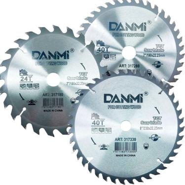 Imagem de Kit 3 Lamina Disco De Corte Prata Circular Aço 180/180/230mm