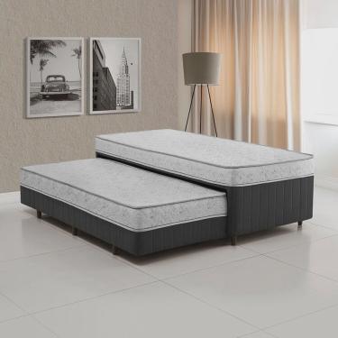 Imagem de Cama Box Conjugada Solteiro com Auxiliar