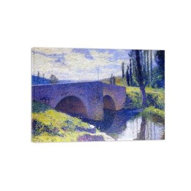 Imagem de Imagens modernas para sala de estar - impressão em tela - reprodução de pintura de parede famosa - ponte ao meio-dia - pôster pronto para pendurar tela emoldurada 50x70cm20x27in