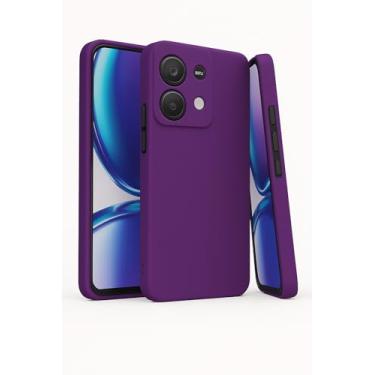 Imagem de Capa Capinha PREMIUM Compatível Motorola Moto Edge 60 e Edge 60 Fusion Silicone Macio Interior Veludo - Proteção De Câmera (Roxo)