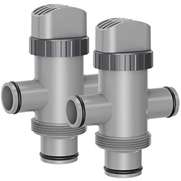 Imagem de SHAPON Válvula de êmbolo de mangueira dividida dupla para peças de piscina Intex e acessórios de substituição para piscina e bomba de filtro de piscina acima do solo Intex (pacote com 2)