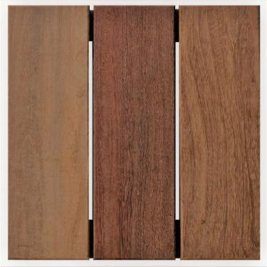 Imagem de Deck Modular De Madeira Cumarú 28cmx28cm Isabela Revestimentos Marrom