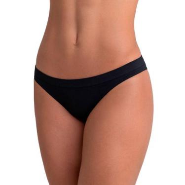 Imagem de Calcinha Tanga Sem Costura Microfibra Lupo 40500-001, Preto, G