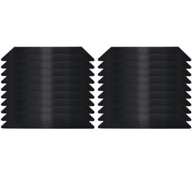 Imagem de DGZZI 20 peças adesivos reutilizáveis fixadores de carpete antiderrapantes tapete doméstico sofá horizontal almofadas antiderrapantes para pisos de azulejo de madeira preto