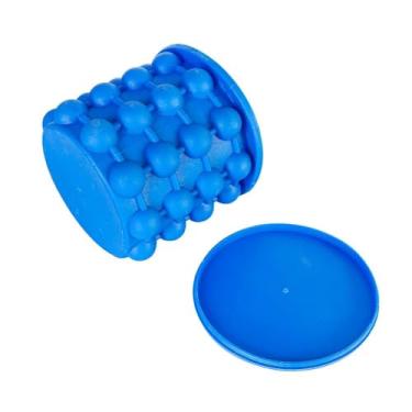 Imagem de Forma de Gelo em Silicone com Tampa, 40 Cubos, 13cm x 13,5cm, Azul