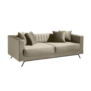 Imagem de Sofá Living Taiti 2,10 - Best Mobília, Linho Marrom Mescla