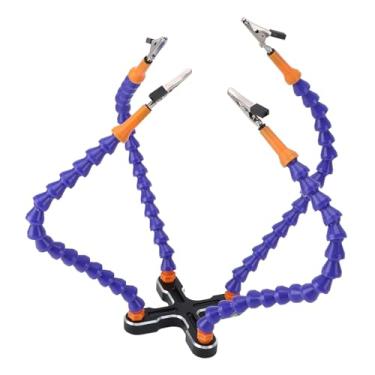 Imagem de Fafeicy Lötstation Ajuda a Base de Liga de Alumínio Manual Com Tubos e Braçadeiras/suporte Universais para Pintura de Soldagem para Entusiastas, Artesãos (Preto)