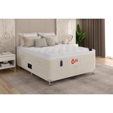 Imagem de Cama Box + Colchão Castor Casal Vitagel Euro One Face Pocket 138x188x59cm