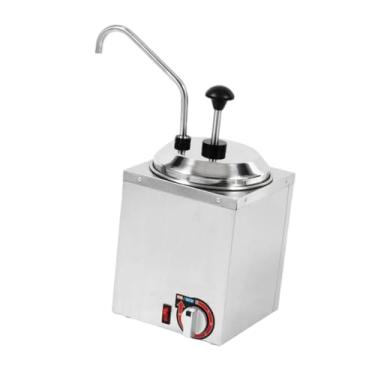 Imagem de IEUDNS Distribuidor elétrico de queijo em aço inoxidável, fácil de limpar, aquecedor de molhos de grande capacidade, aquecedor de calda quente para cozinha