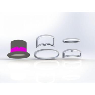 Imagem de Cortador Mundo Bita Cartola Modular Tamanho 7cm