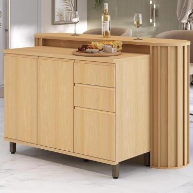 Imagem de Balcão De Cozinha Tampo E Ilha 164cm Pierre Carvalho L01 - Mpozenato