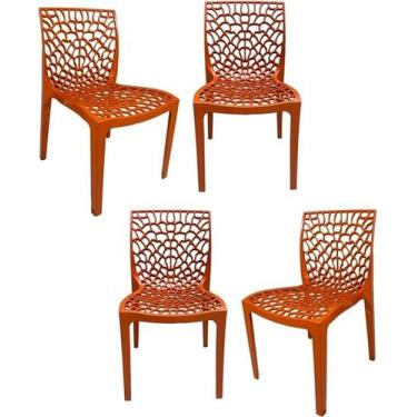 Imagem de Kit de 4 Cadeiras para Jardim, Mesa, Sala, Bar e Varanda  Design Versá
