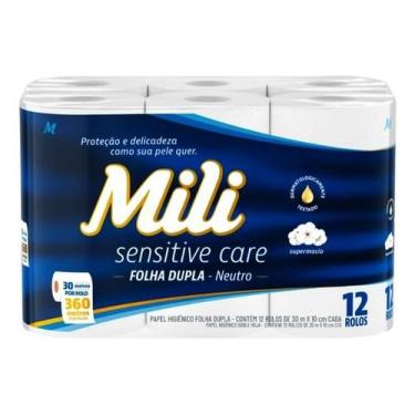 Imagem de Kit c/ 4 Papel Higienico Sensitive Care Folha Dupla 12 - Mili