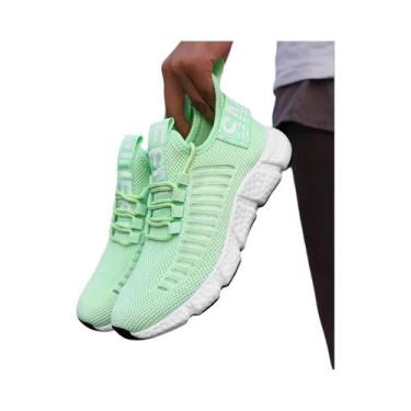 Imagem de Tênis Feminino Casual Respirável - Sapatos Esportivos Leves e Modernos