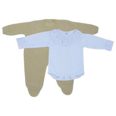 Imagem de Kit Macacão Links Amarelo e Body Com Gola e Punho de Renda - Kowak, Am