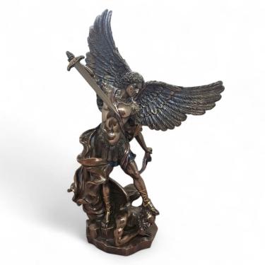Imagem de Imagem São Miguel Arcanjo de Bronze Batalha Celestial 36 cm