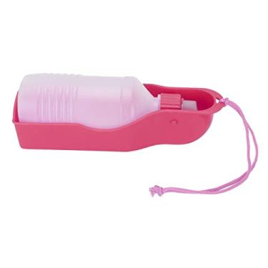 Imagem de Garrafa 300ml Pet, Bebedouro Automático para Cães e Gatos, Alimentador de Água Suspenso (Rosa)