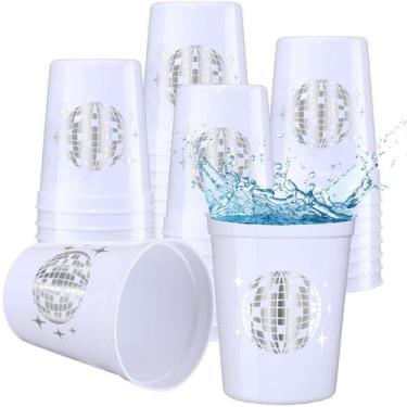 Imagem de Copos Disco Party Favor Uiifan 30 unidades de plástico reutilizável de