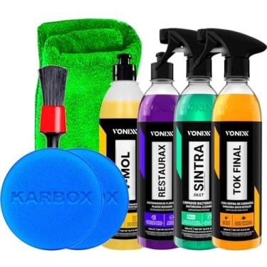 Imagem de Kit Tok Final 500ml Vonixx Sintra Fast 500ml Vonixx Restaurax 500ml Vonixx V-Mol 500ml Vonixx e Acessórios Karbox