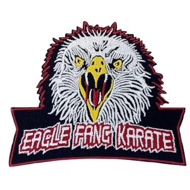 Imagem de Emblema de karatê Eagle Fang (4,5 polegadas) bordado com ferro ou costurado emblema Johnny's Dojo Kimono Gi artes marciais emblema DIY adesivos de presente