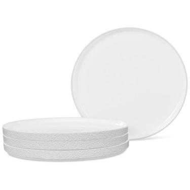 Imagem de Conjunto de Pratos para Jantar com 4 Peças, Formato Redondo, Material de Porcelana e Designer Minimalista, Noritake G010-206D, Branco