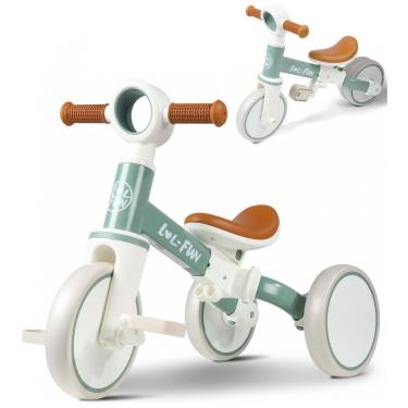 Imagem de Bicicleta sem Pedal Infantil com 3 Rodas para Crianças de 1 a 4 Anos, LOL FUN, Verde