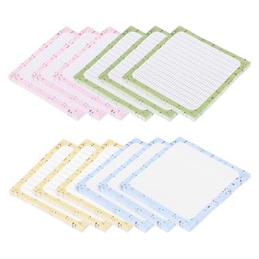 Imagem de PATIKIL Notas adesivas fofas, 7,5 x 7,5 cm, 12 blocos, 600 folhas, blocos autoadesivos post-its com linhas para sala de aula, escritório, suprimentos essenciais, várias cores
