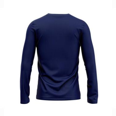 Imagem de Camiseta Masculina Proteção UV Térmica Segunda Pele MXC BRASIL, P, Azu