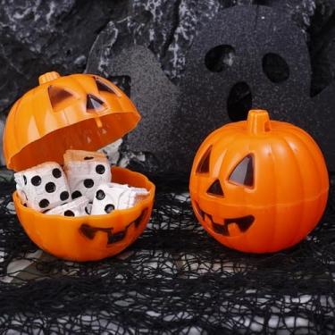 Imagem de 2 peças de mini biscoitos doces em forma de abóbora caixa de embalagem de presente temática de Halloween recipiente de armazenamento 6 x 5,5 cm