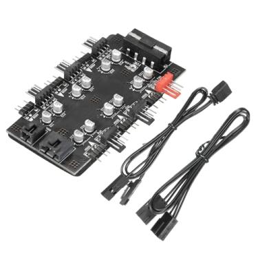 Imagem de Módulo de driver PWM, hub de ventilador de resfriamento de 3 pinos 4 pinos 5V, divisor de 1 a 6 portas, placa adaptador de ventilador, porta IDE
