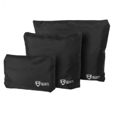 Imagem de Kit Organizador De Mala Para Viagem Preto 6 Peças Quati Travel - Qko-06