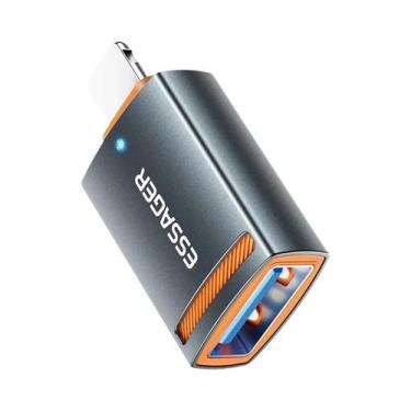 Imagem de Adaptador OTG Tipo-C Para USB Micro Fêmea Essager Conversor USB3.0 OTG