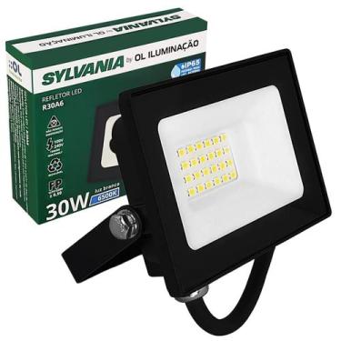 Imagem de Refletor Led 30W Bivolt Branco Frio 6500K IP65 - SYLVANIA, 110V/220V