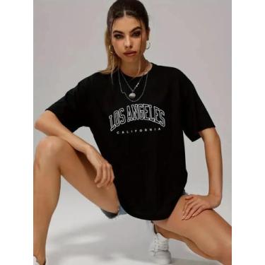 Imagem de Camiseta Esportiva Feminina Casual - Gola Redonda, Manga Curta, Estamp