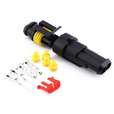 Imagem de Conector de Fio Elétrico à Prova D'água Plugue 1 2 3 4 5 6 Vias Kit de Pinos Carro Caminhão Motocicleta Scooter