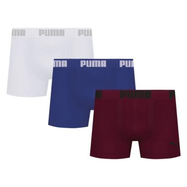 Imagem de Kit 3 Cuecas Puma Boxer Sem Costura Masculina