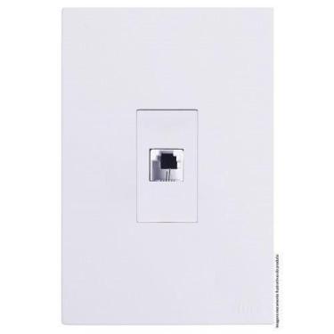 Imagem de Conjunto Rj45 Cat6 Internet Vertical 4X2 Branco Brg11468-5Br - Blux Re