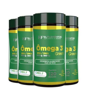 Imagem de 4x omega 3 green 120caps hf suplementos