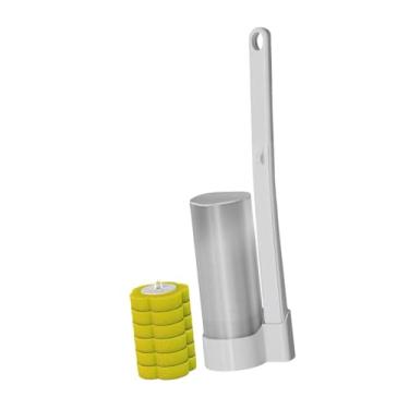 Imagem de Baoblaze Conjunto de escova de vaso sanitário, produtos de limpeza doméstica, produtos para limpeza de vaso sanitário, Sabor de Limão