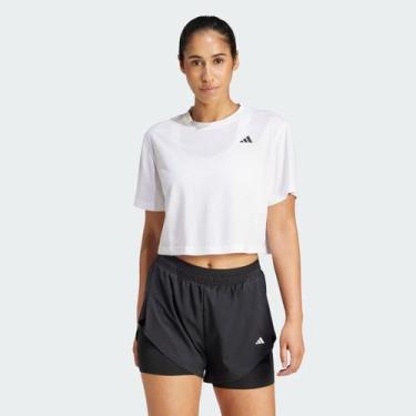 Imagem de Camiseta Adidas Boxy Essentials Feminina Branca, M